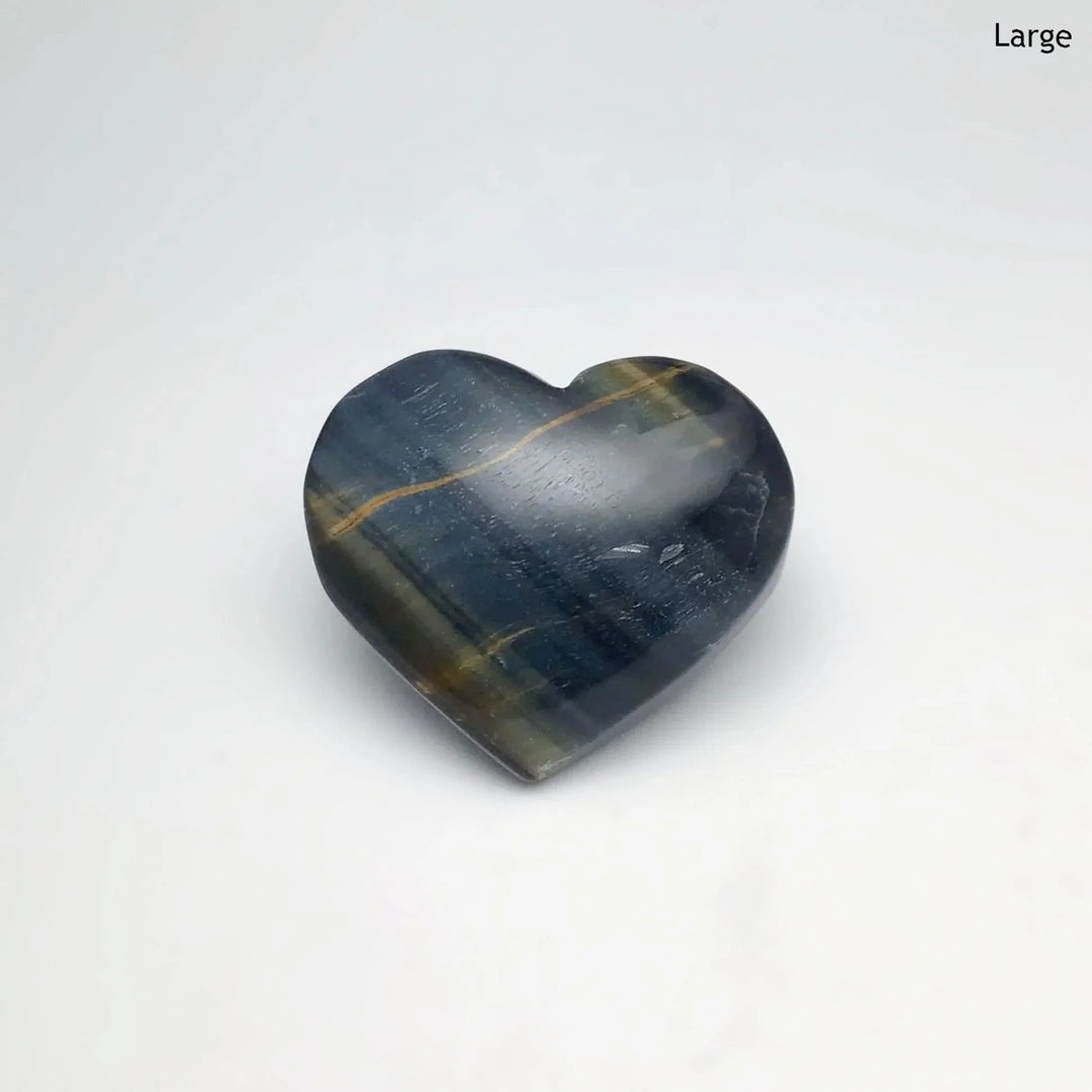 Blue Gold Tiger Eye Heart