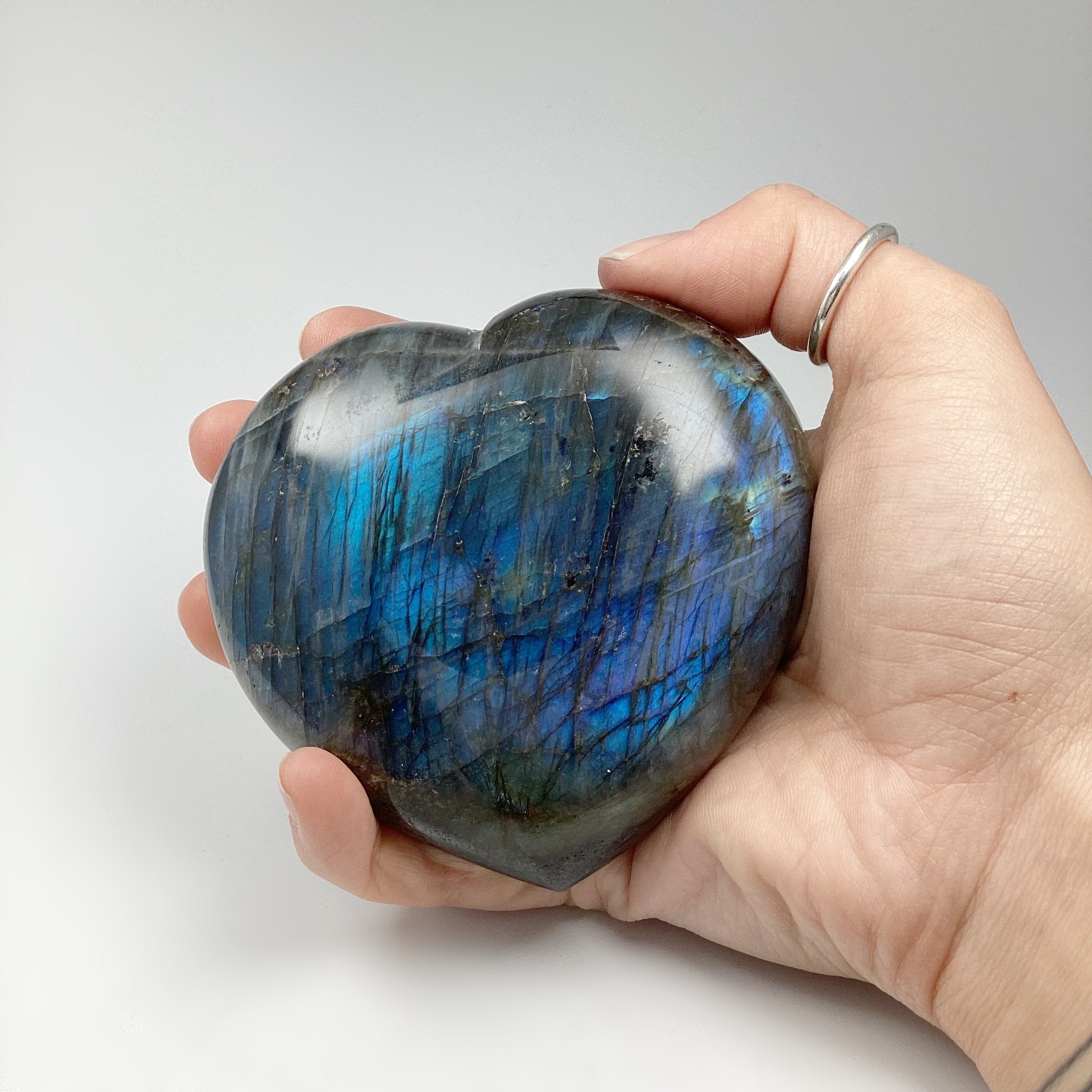 Labradorite Heart