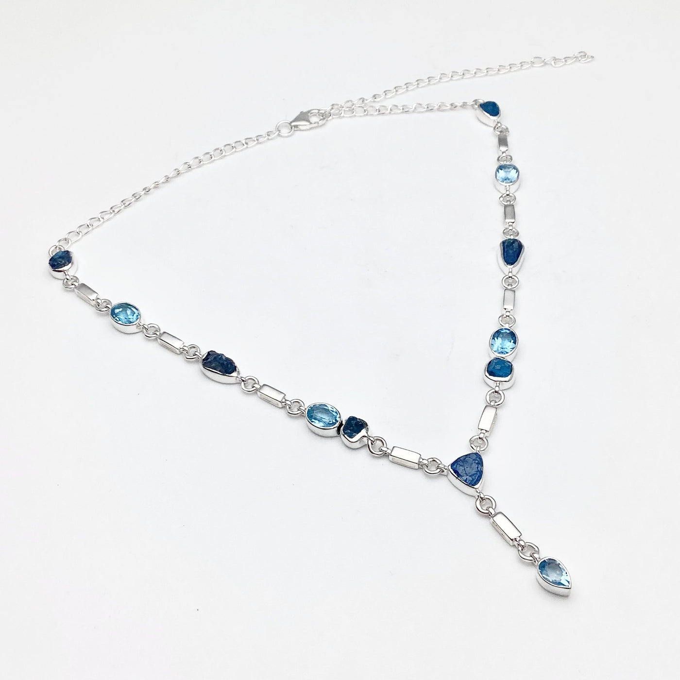 Neon Blue Apatite and Blue Topaz Necklace – Rocks and Gems Canada