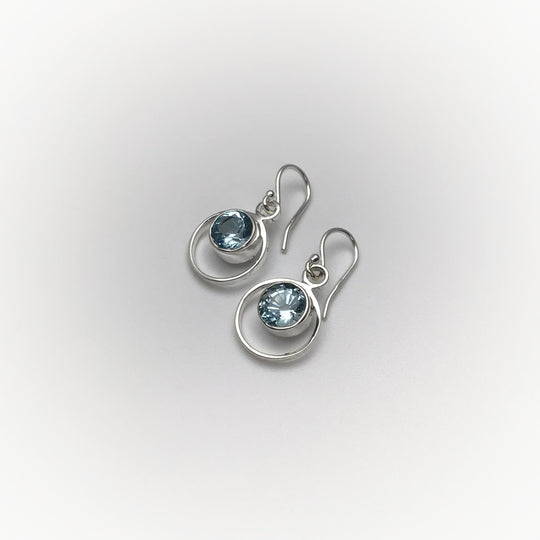 Blue Topaz Dangle Earrings