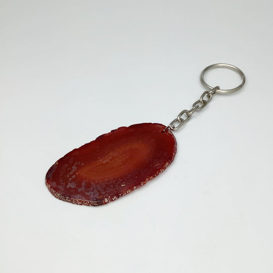 Agate Slice Keychain