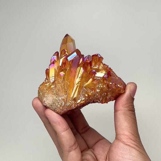 Sunset Aura Quartz Cluster