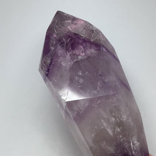 Polished Amethyst Scepter with Display Stand