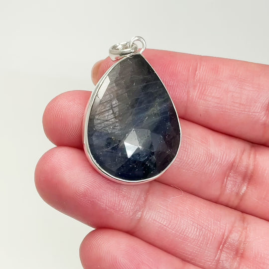 Dark Blue Sapphire Pendant