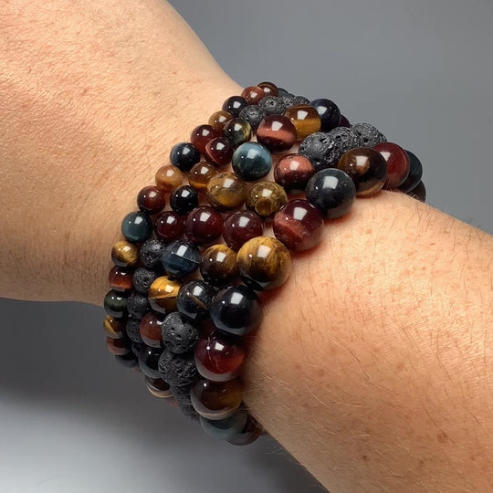 Mixed Tiger Eye Beaded Bracelet