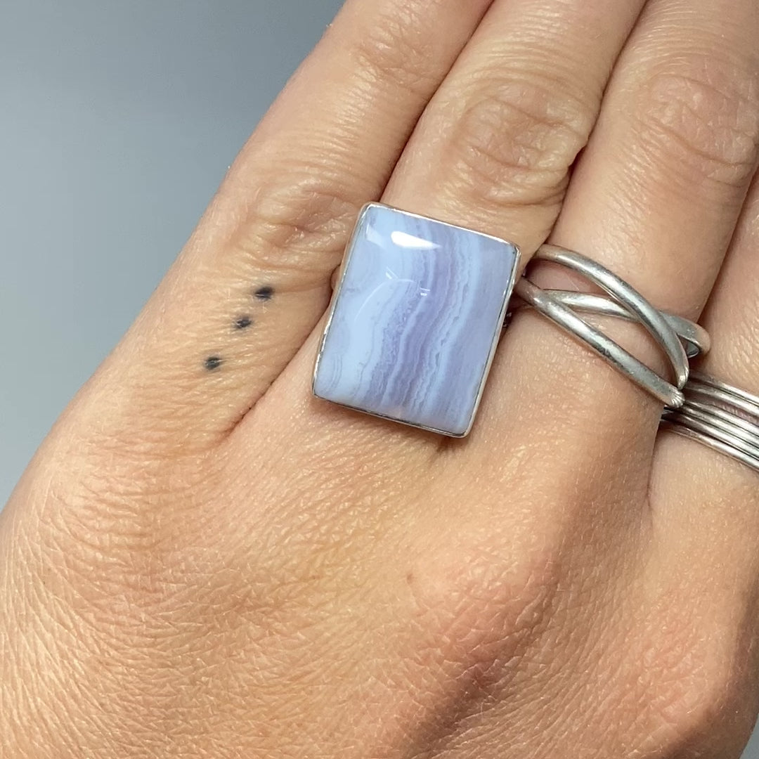 Blue Lace Agate Ring