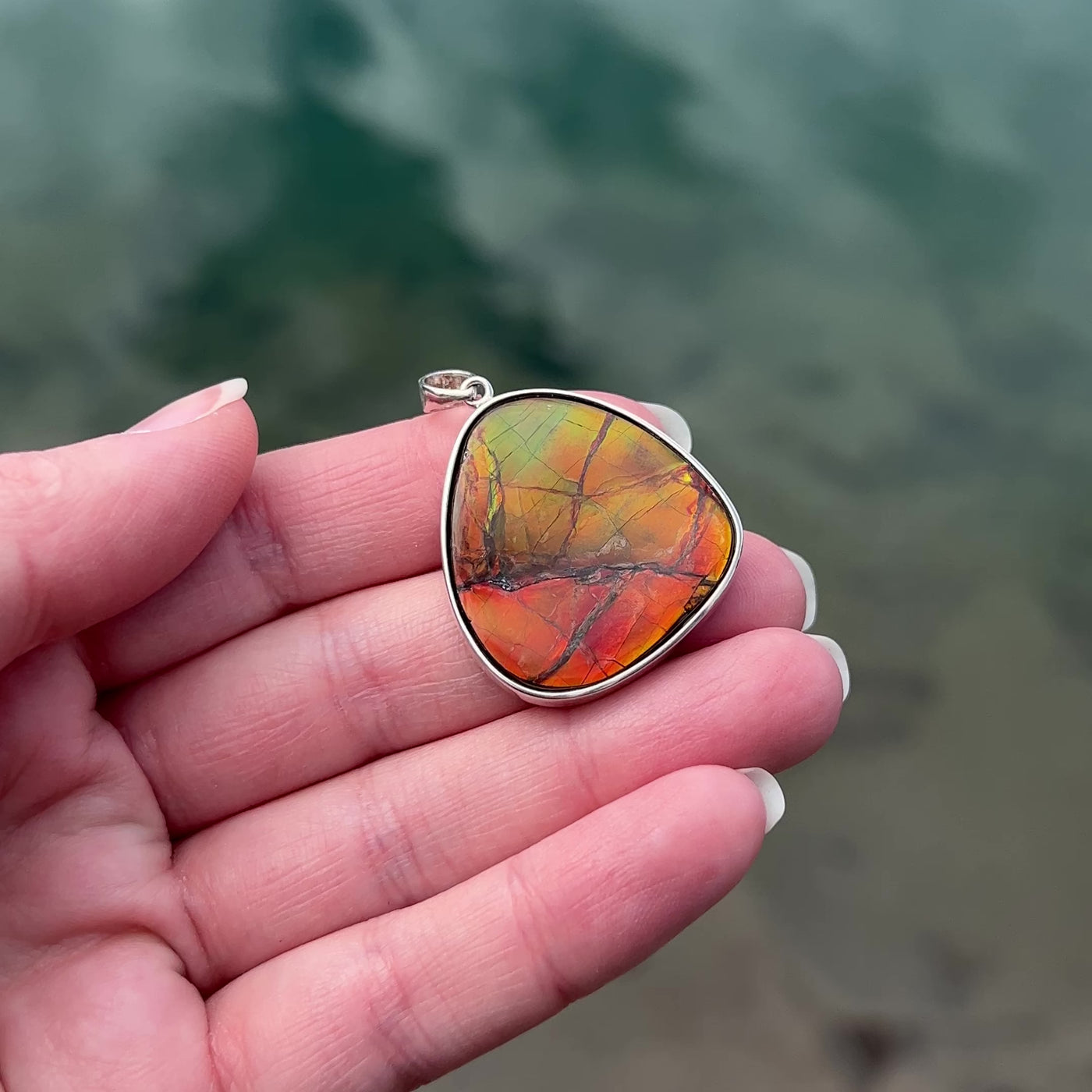 Pink ammolite sale