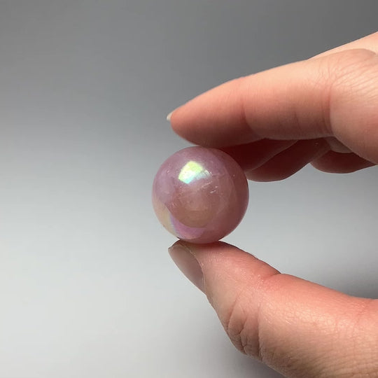 Mini Aura Rose Quartz Sphere