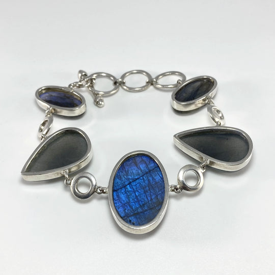 Labradorite Sterling Silver Bracelet