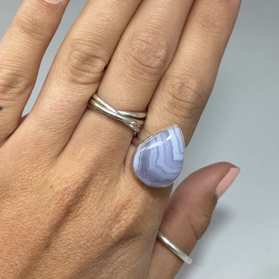 Blue Lace Agate Ring