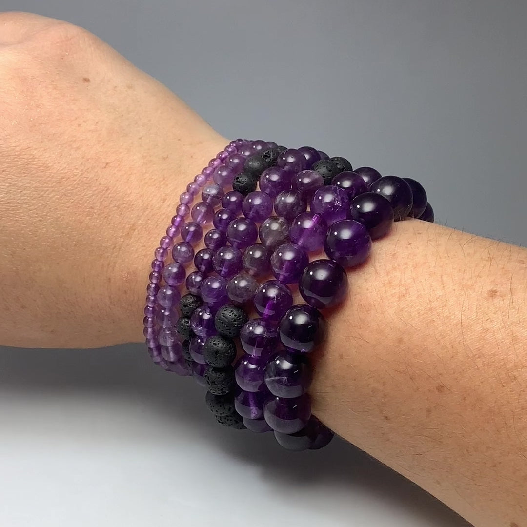 Amethyst Beaded Bracelet