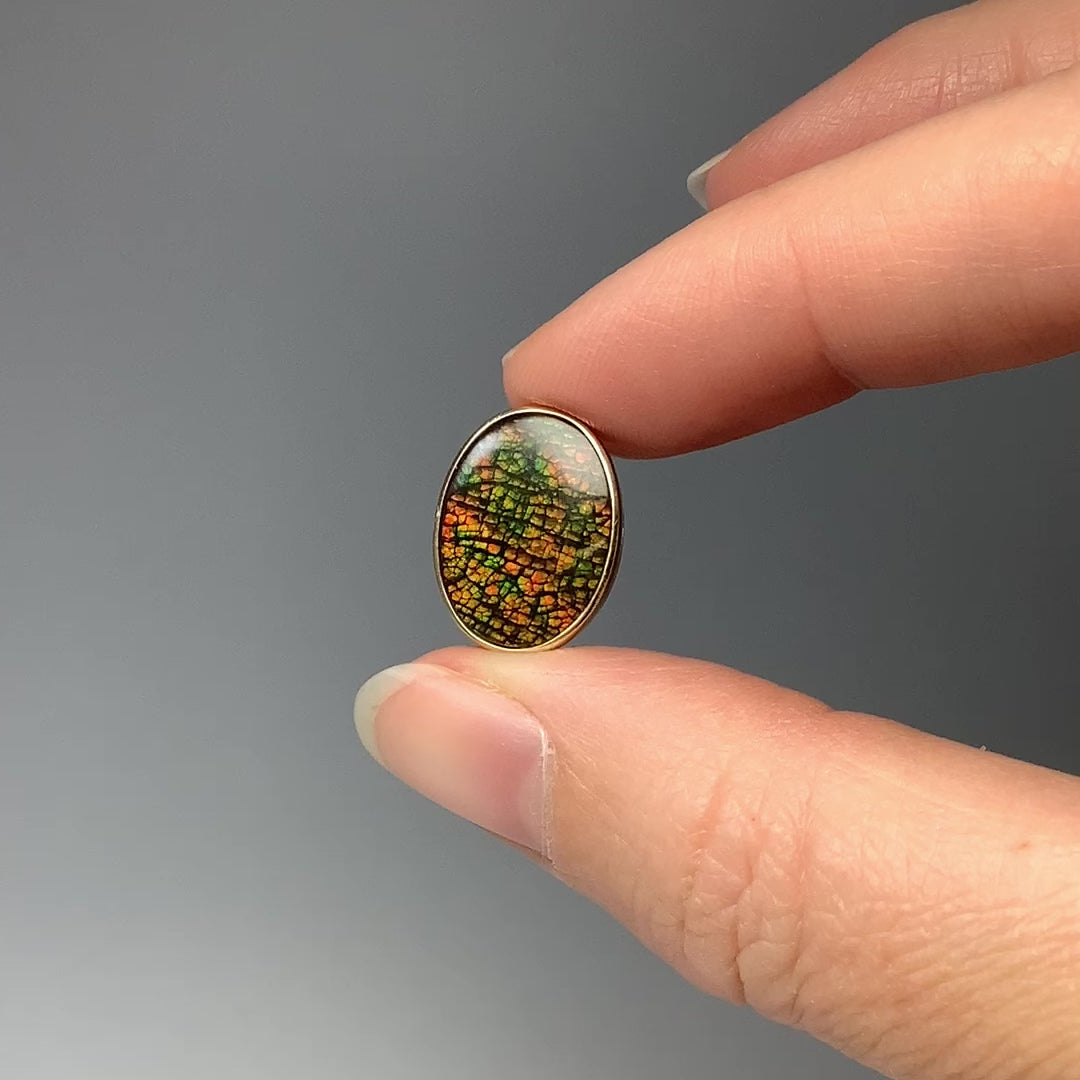 Alberta Ammolite 14K Gold Pendant