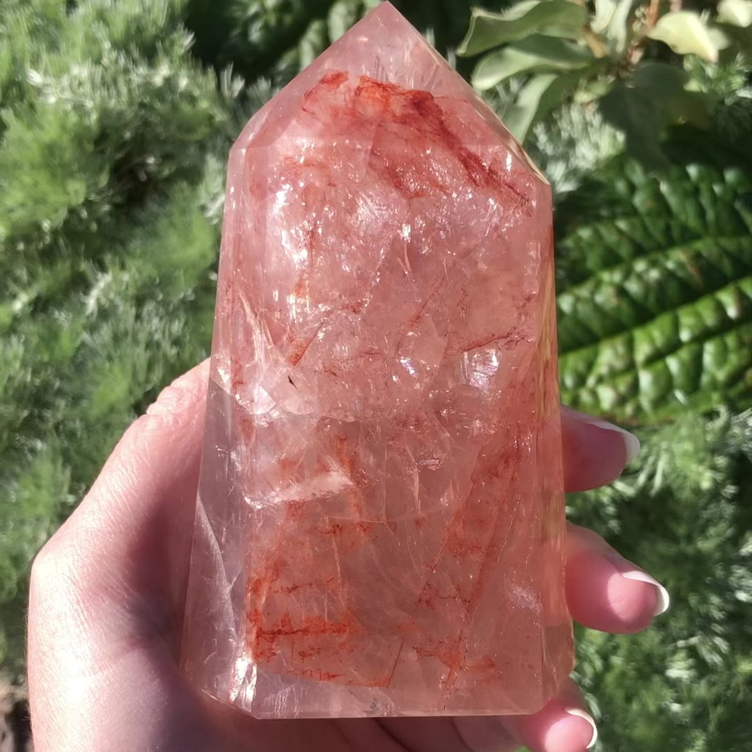 Red Hematoid Quartz Point