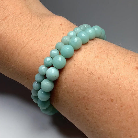 Amazonite Faceted Beaded Bracelet