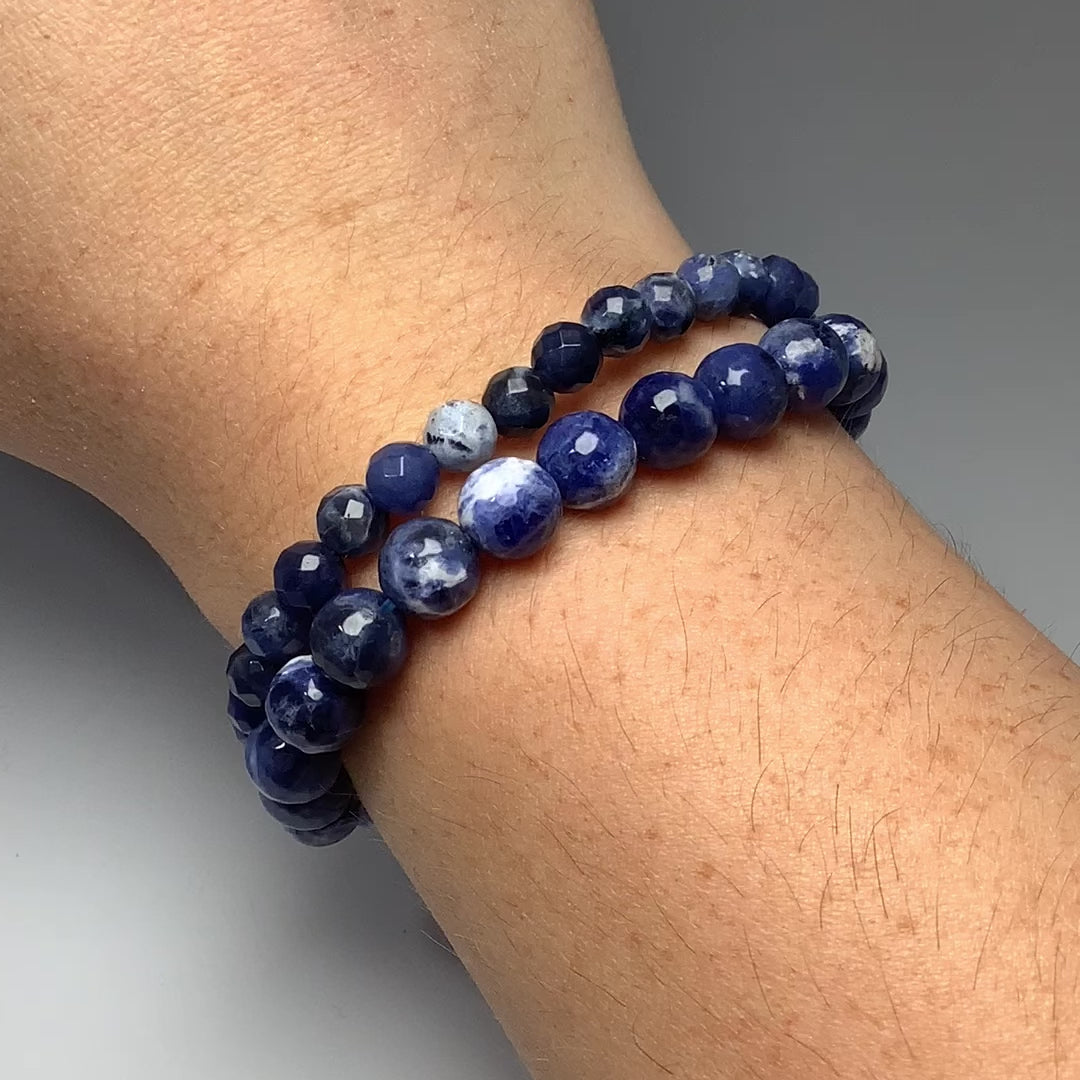 Sodalite Faceted Beaded Bracelet