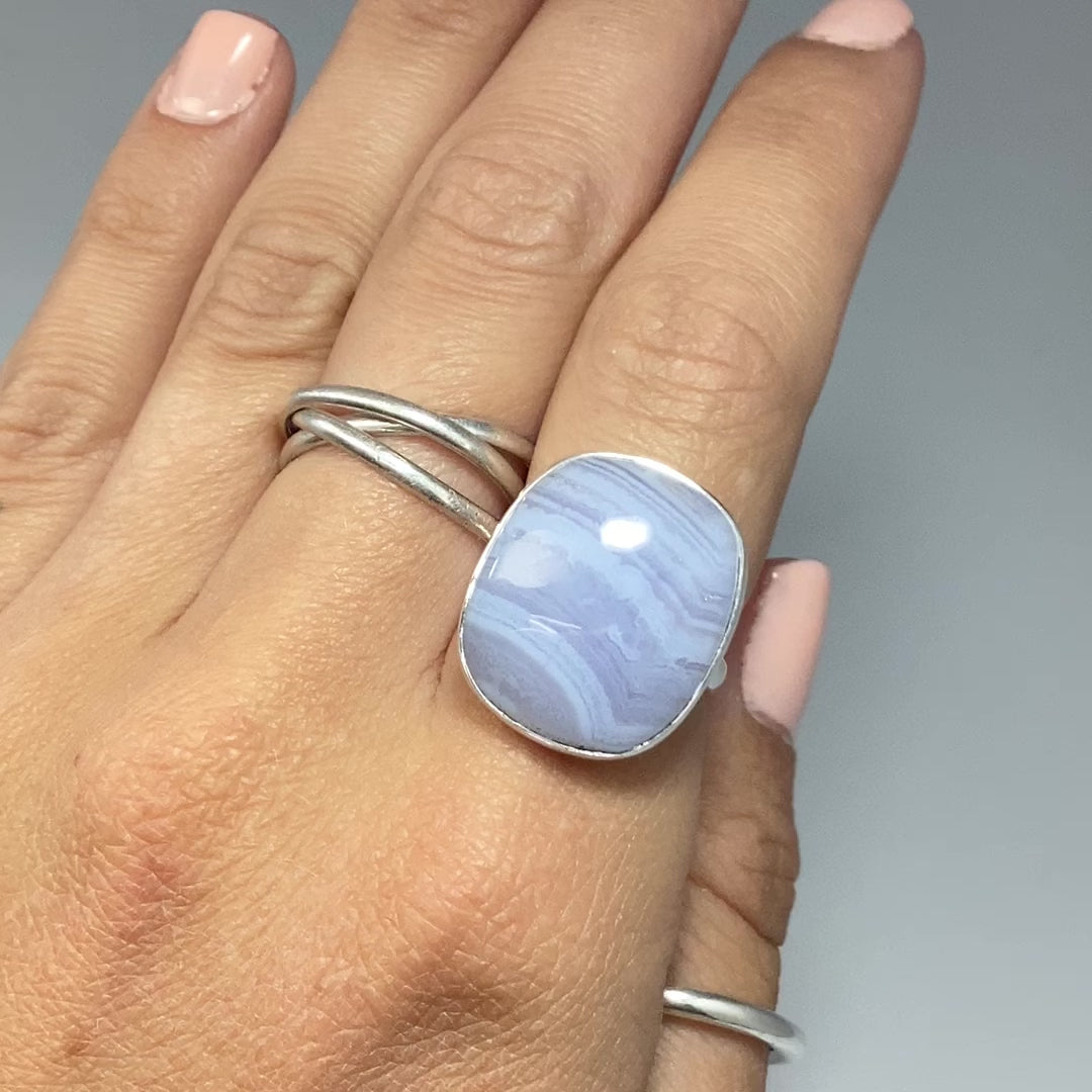 Blue Lace Agate Ring