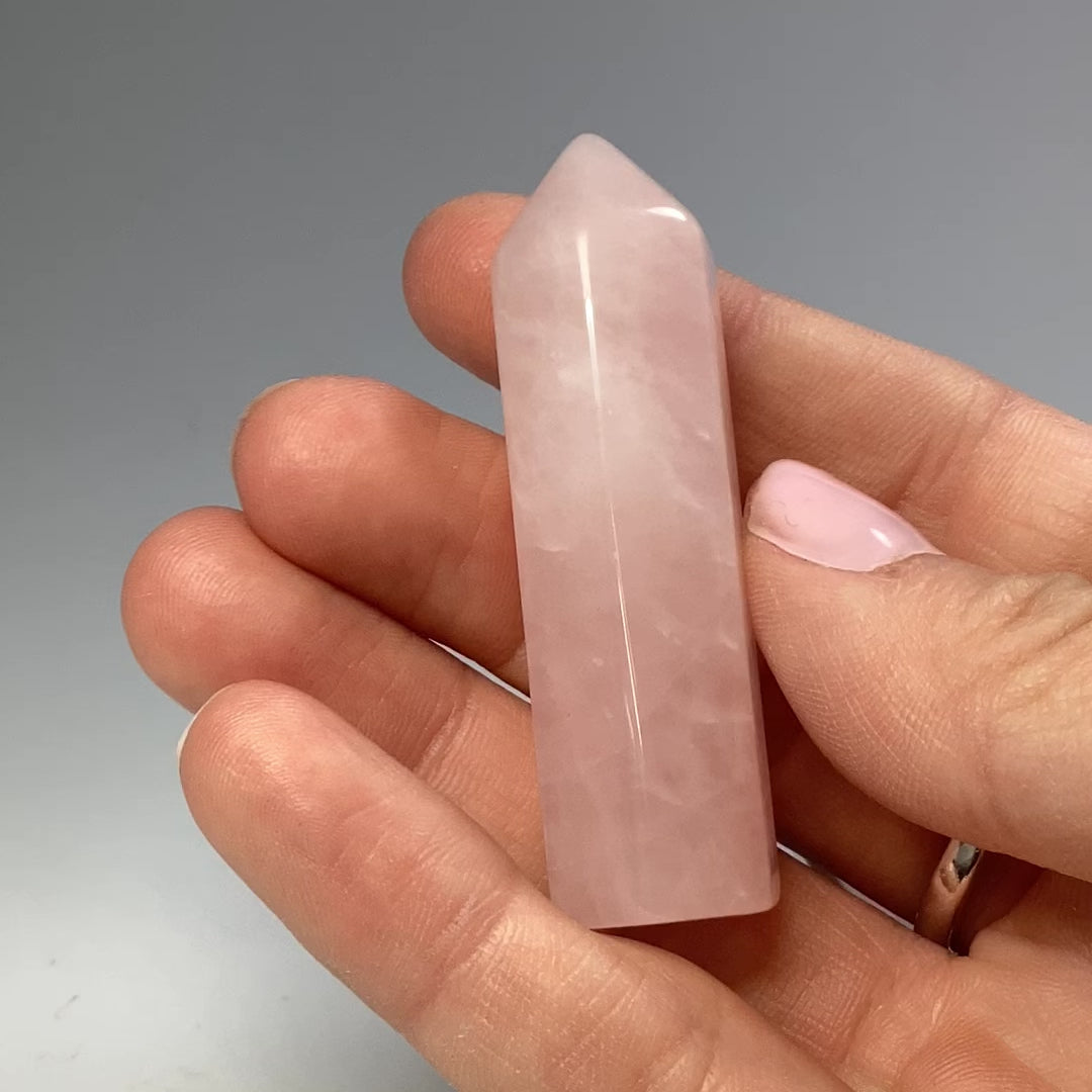 Polished Rose Quartz Point