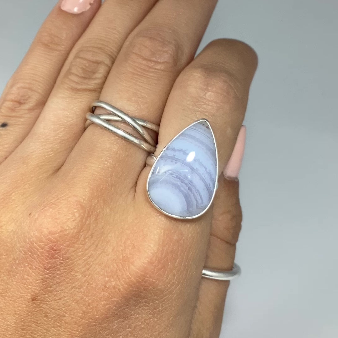 Blue Lace Agate Ring