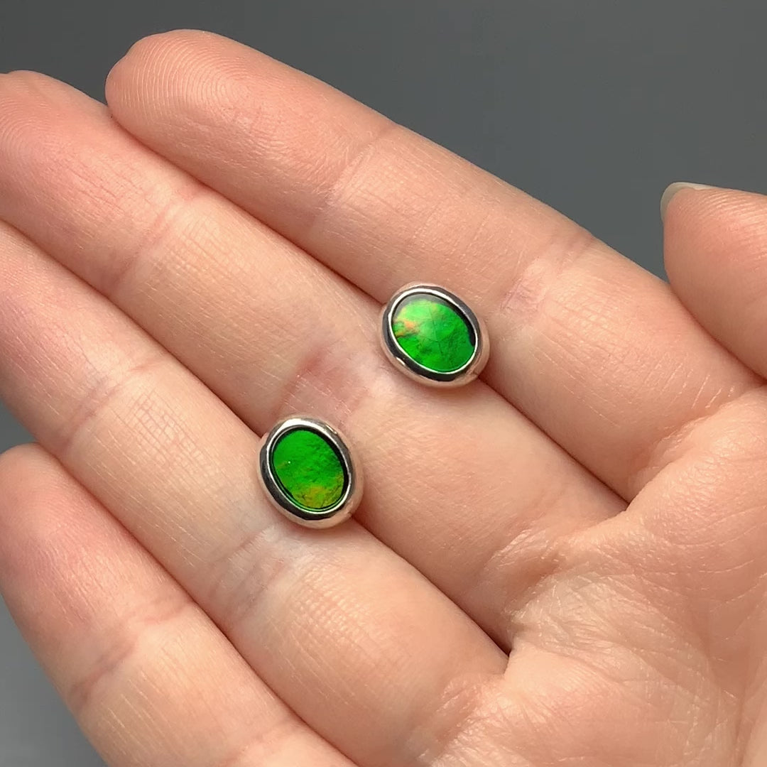 Alberta Ammolite Stud Earrings