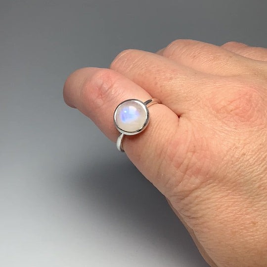 Rainbow Moonstone Ring