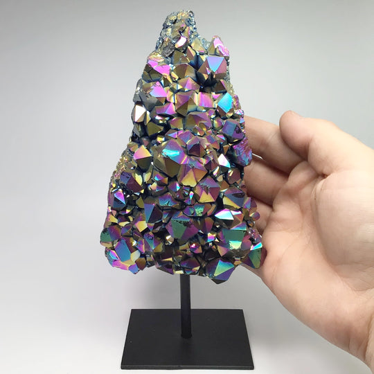 Rainbow Amethyst Druze Cluster On Stand