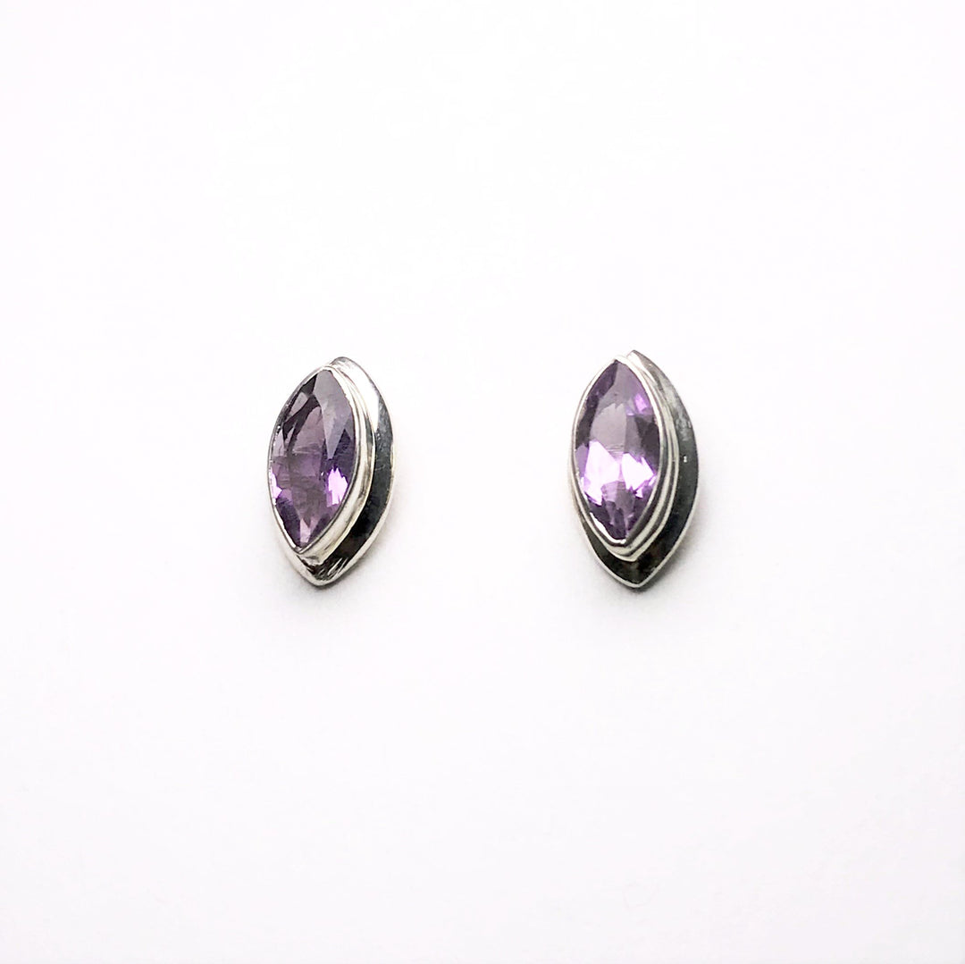 Amethyst Stud Earrings