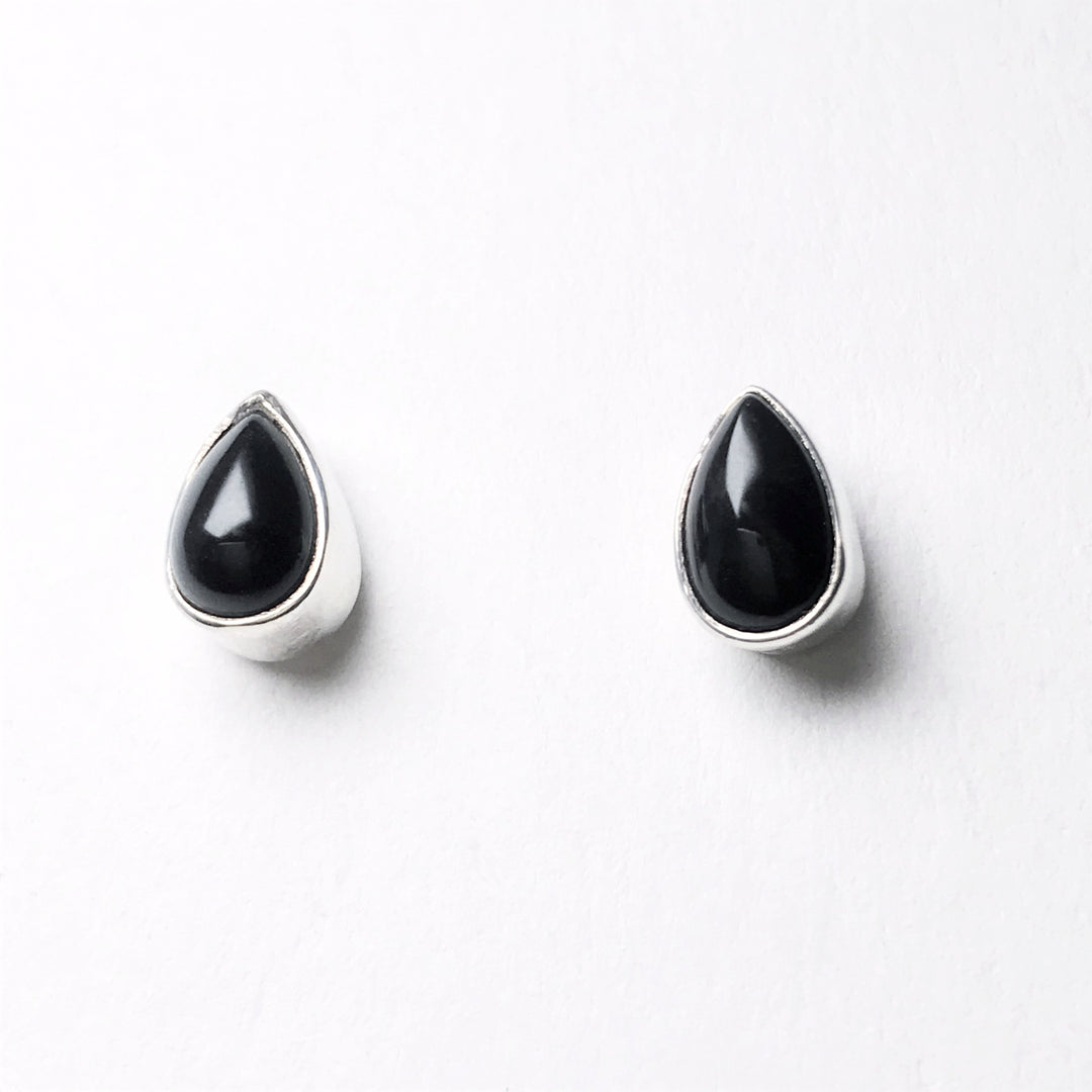 Black Onyx Stud Earrings