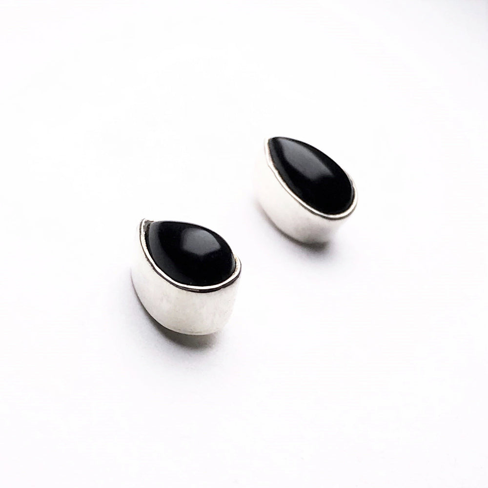 Black Onyx Stud Earrings