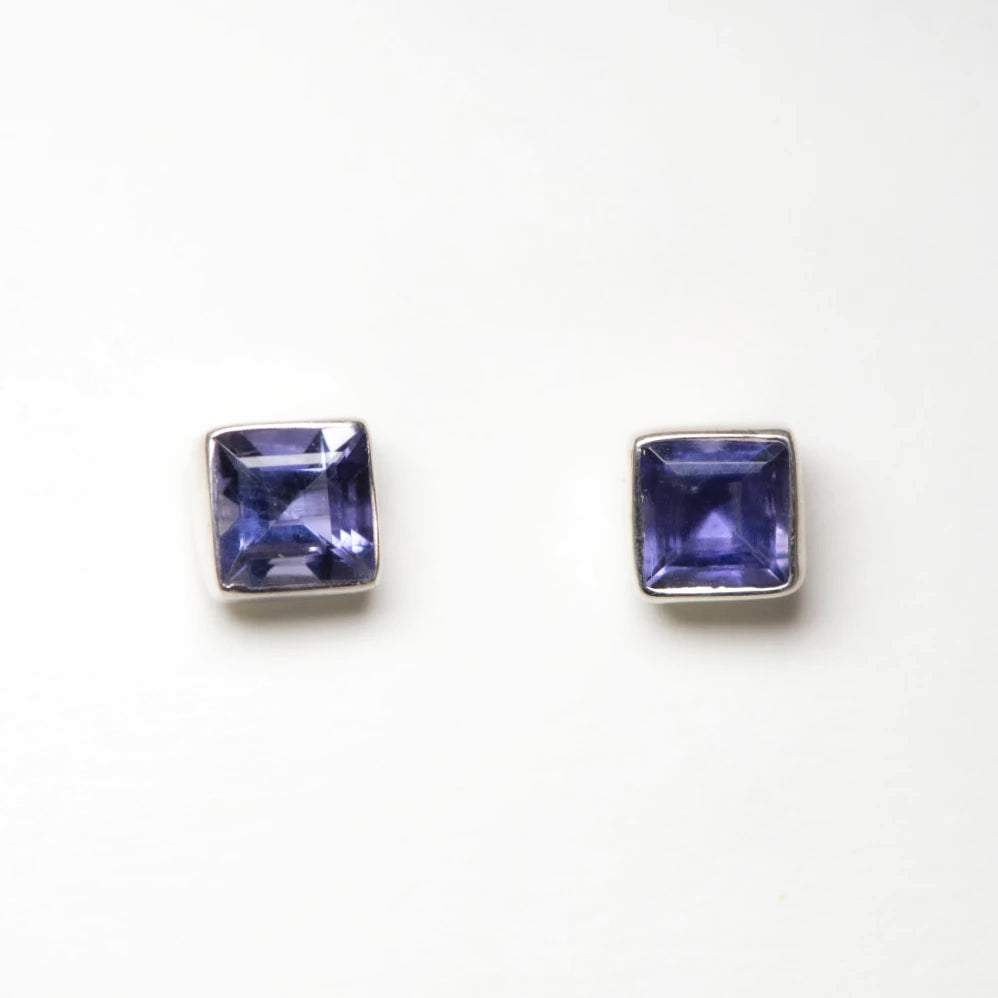 Iolite Stud Earrings