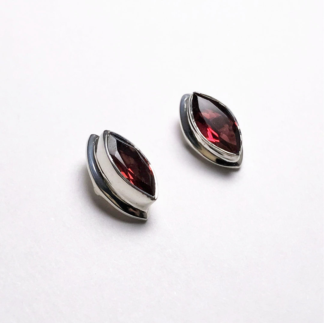 Garnet Stud Earrings