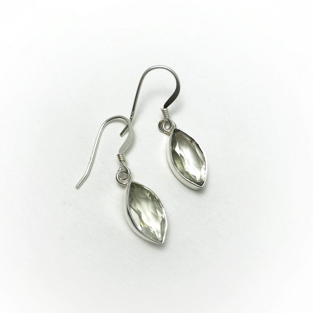 Green Amethyst Dangle Earrings