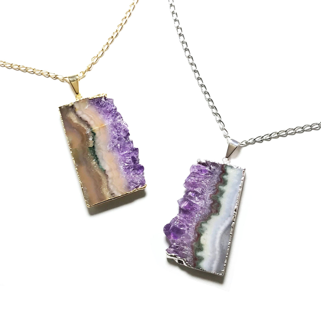 Amethyst Slice Necklace