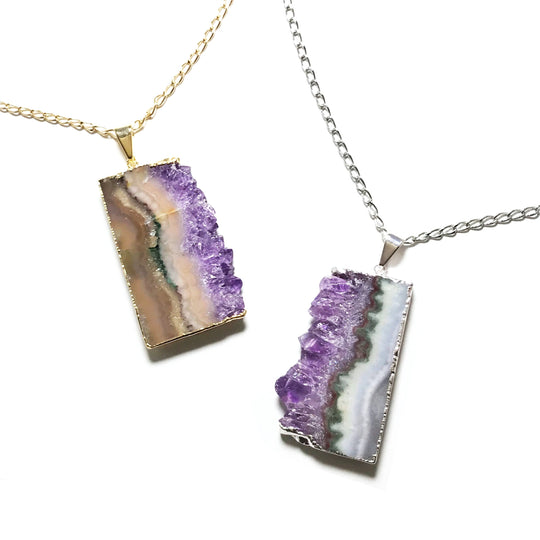 Amethyst Slice Necklace