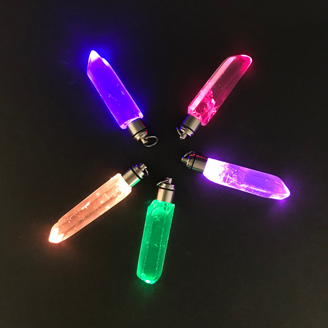 LED Quartz Point Pendant