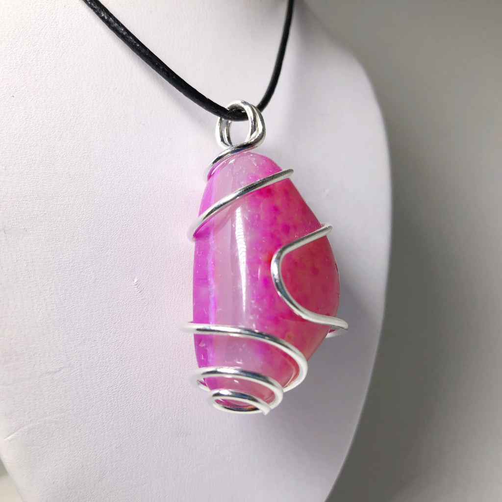 Wire Wrap Pendant - Silver Plated