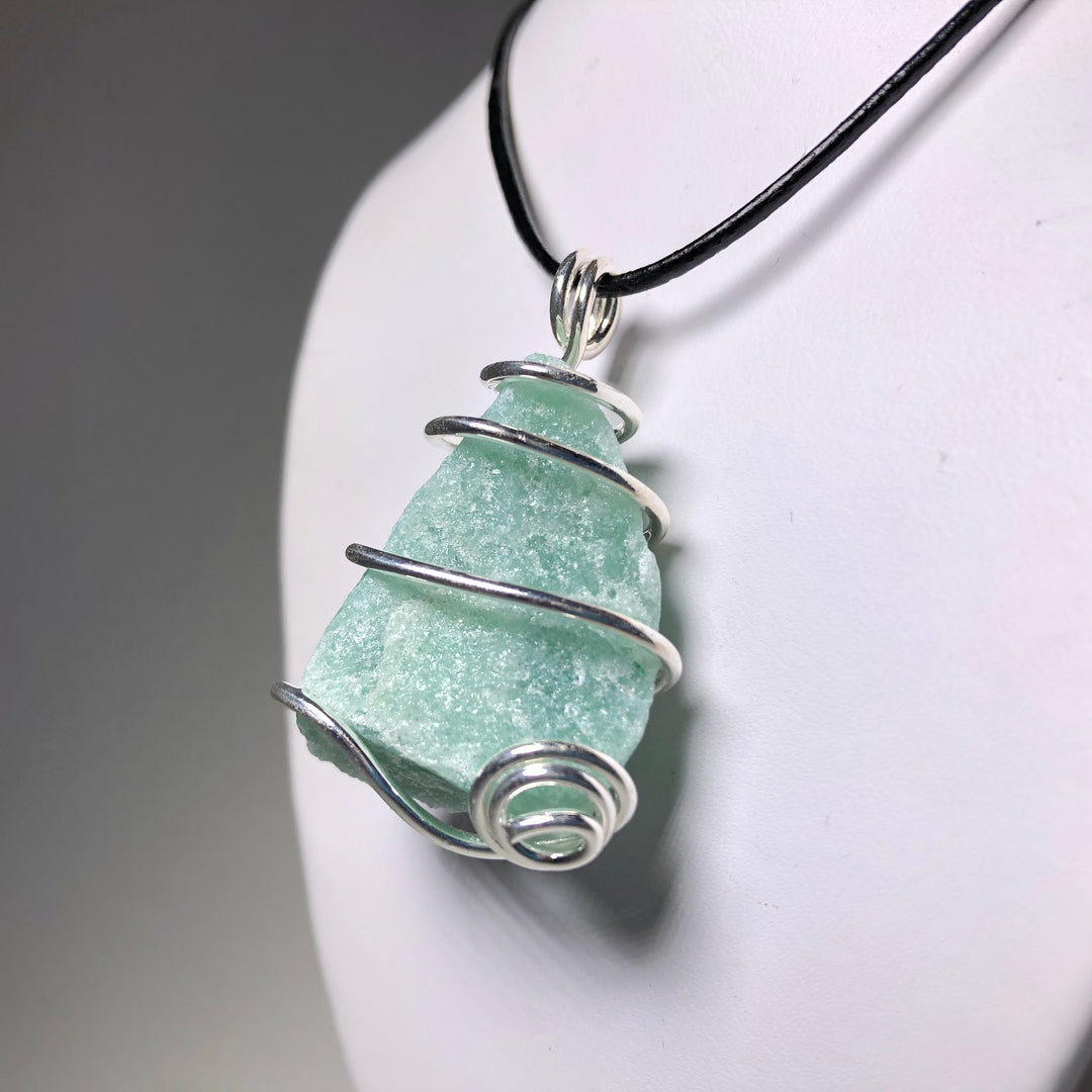 Wire Wrap Pendant - Silver Plated