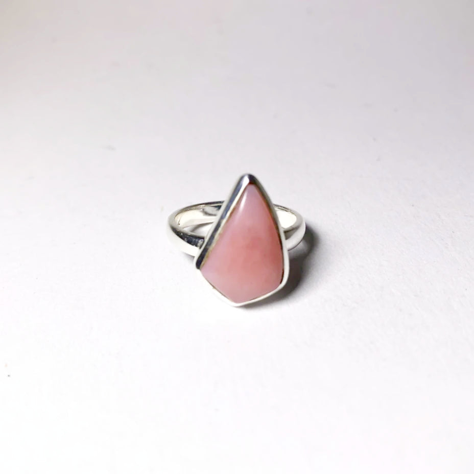 Pink Peruvian Opal Ring