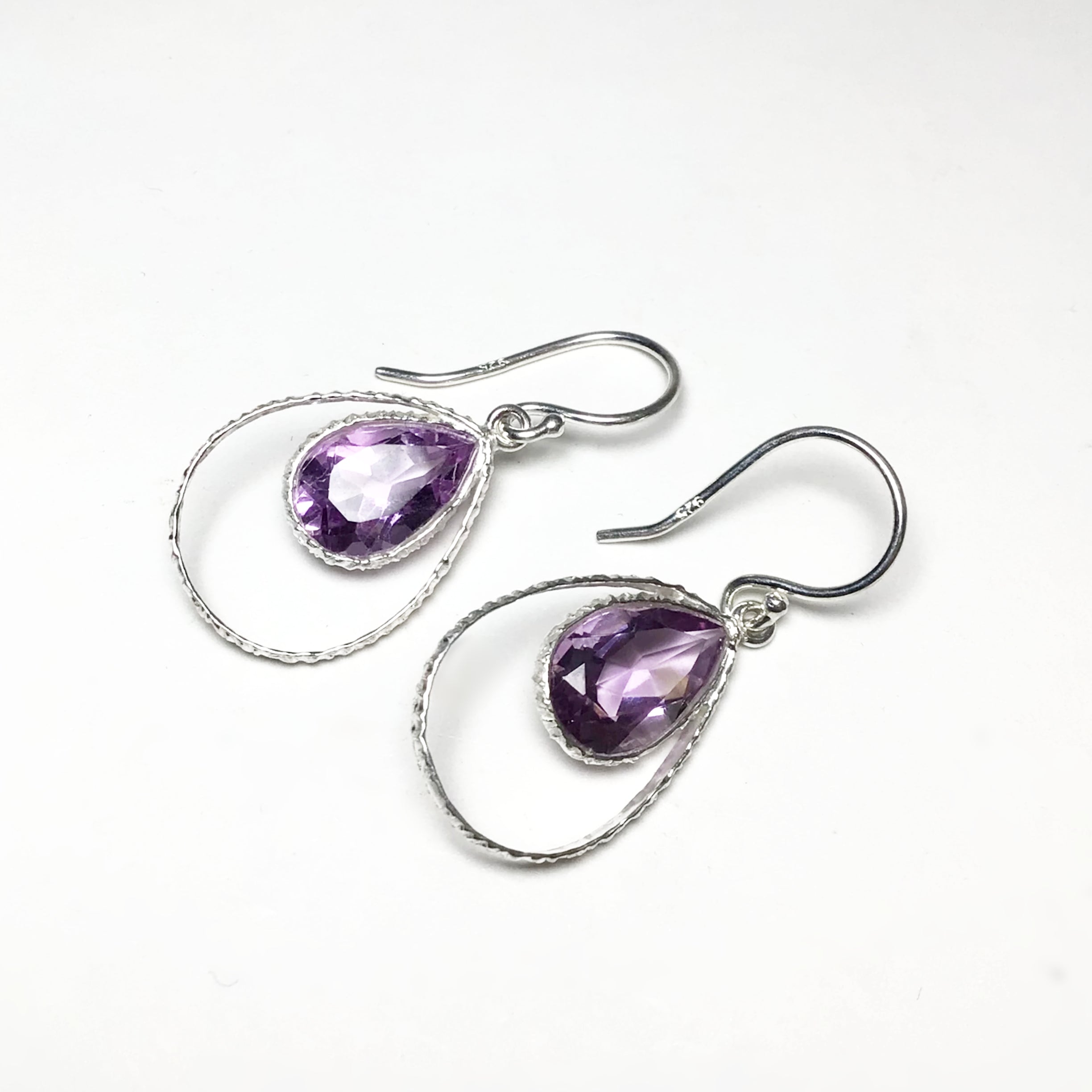 Amethyst Faceted Dangle Earrings