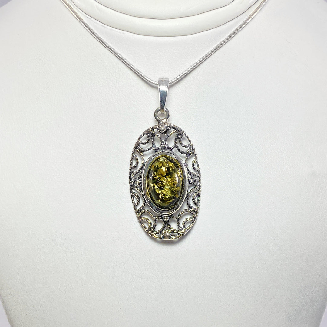 Green Amber Pendant