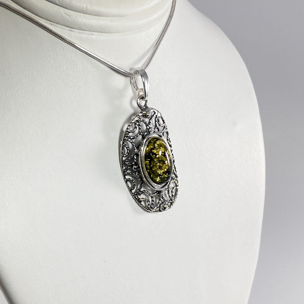 Green Amber Pendant