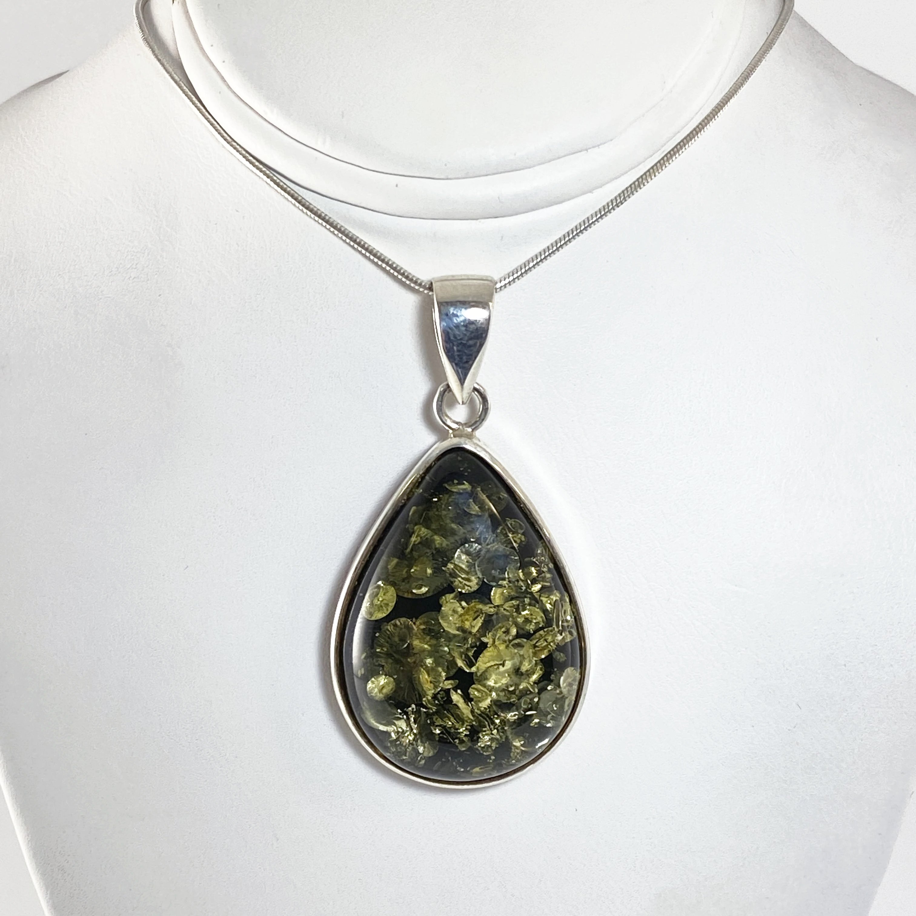 Green Amber Pendant