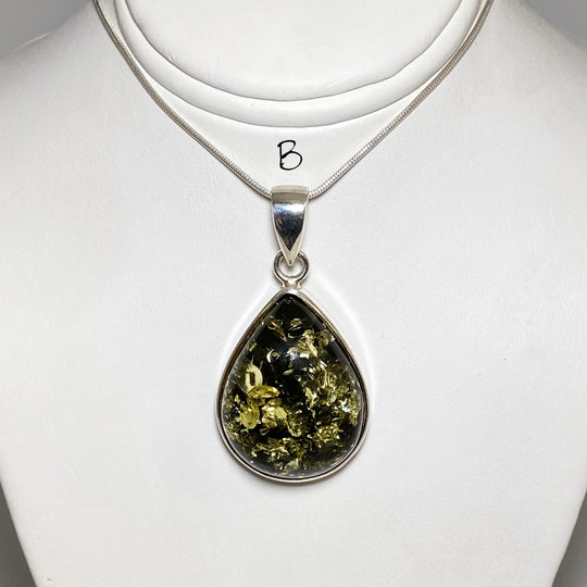 Green Amber Pendant