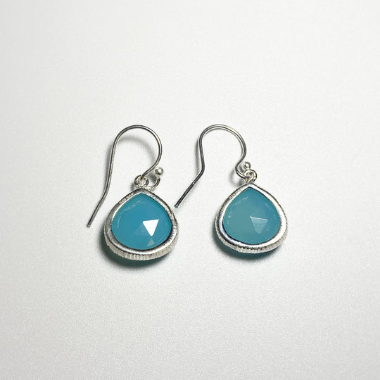 Blue Onyx Dangle Earrings