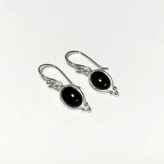 Black Onyx Dangle Earrings