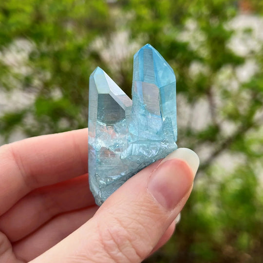 Aqua Aura Quartz Cluster