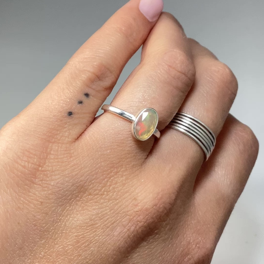 Ethiopian Fire Opal Ring