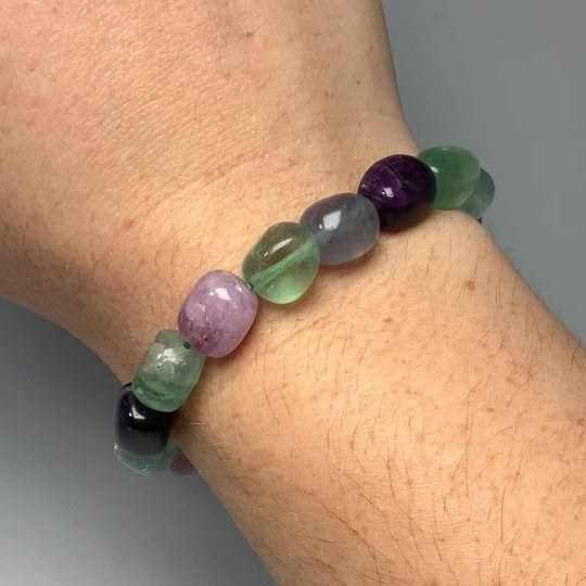 Fluorite Nugget Beaded Bracelet