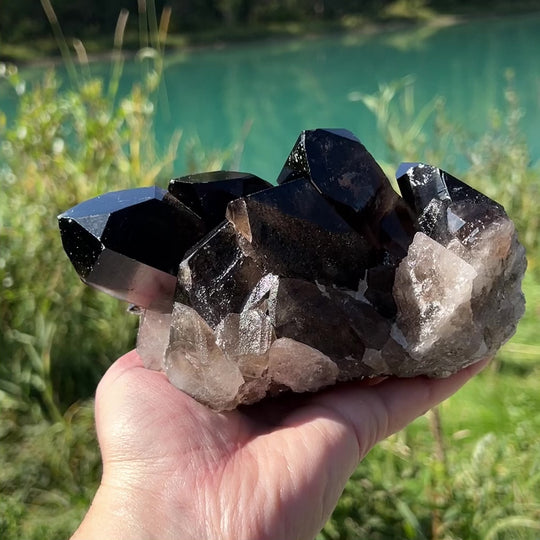 Smoky Quartz Large Cluster