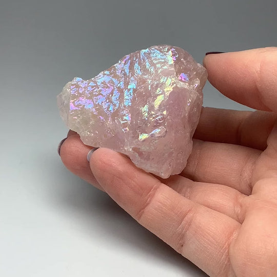 Opalescent Rose Quartz Rough Chunk