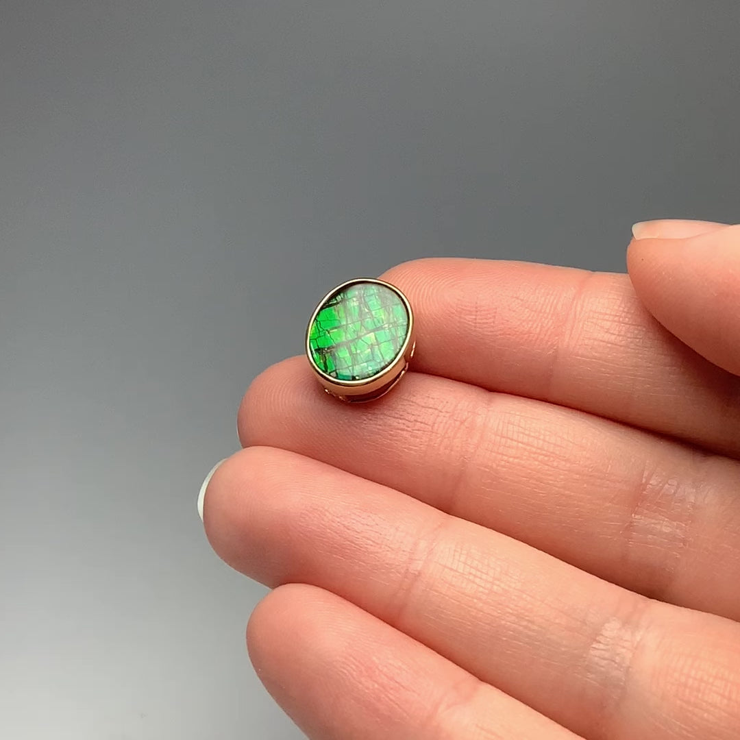 Alberta Ammolite 14K Gold Pendant